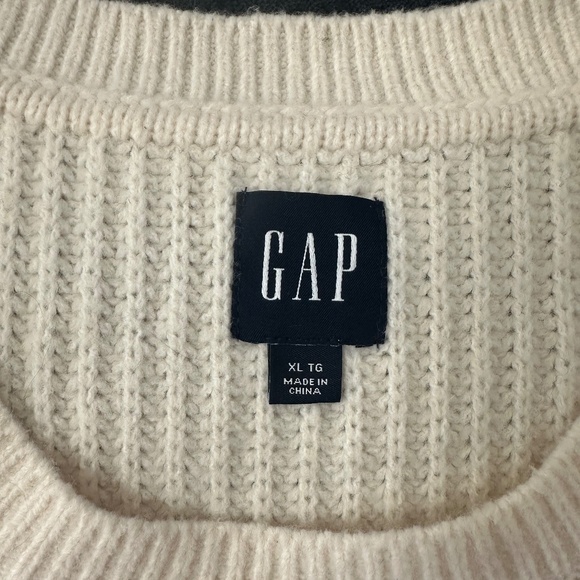 GAP Multicolour Split Hem Cotton Chenille Stripe Sweater - Size XL - Picture 10 of 12